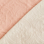 Great Bay Home Reversible Loveseat Cover - Washable Slipcover Furniture Protector with Elastic Straps - Perfect for Kids & Pets - Quilted & Stitched Detail (Dusty Rose/Taupe)