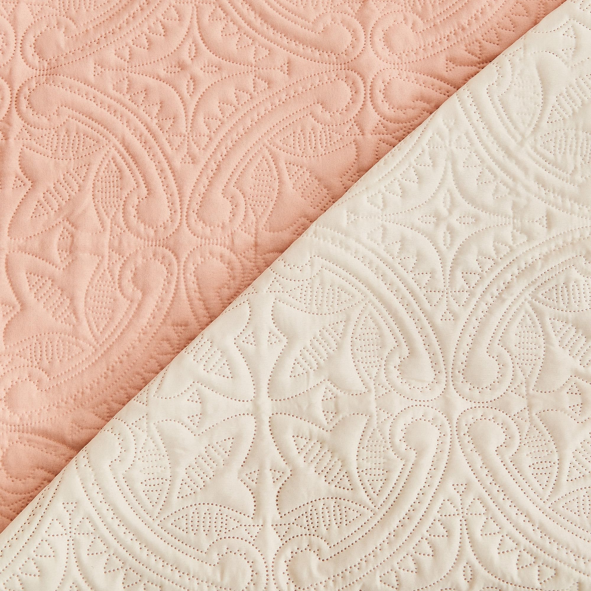 Great Bay Home Reversible Loveseat Cover - Washable Slipcover Furniture Protector with Elastic Straps - Perfect for Kids & Pets - Quilted & Stitched Detail (Dusty Rose/Taupe)