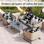 8Pcs Stretch Patio Cushion Covers,Outdoor Couch Covers Replacement,Outdoor Couch & Sofa Slipcovers,for Patio Furniture Cushion Covers,Washable Reusable urniture Protector(Patch,8PCS)