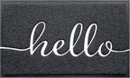 BeneathYourFeet Door Mat (36"x24",Black) Welcome Mat Low Profile Front Doormat Indoor Outdoor Door Non Slip Rugs for Entryway, Patio, High Traffic Areas