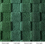 Exclusivo Mezcla Queen Size Flannel Fleece Blanket, Super Soft and Warm Lightweight Checkered Pattern Blankets for All Seasons, 90x90 Inches, Forest Green