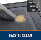 OLANLY Front Door Mat Indoor Outdoor Entrance, Waterproof All-Season, All-Weather Doormat, Sturdy Natural Rubber, Low Profile, Easy Clean Patio Porch Entryway Mat, 29.5x17, Charcoal Gray