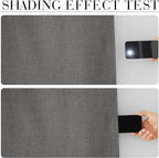 RYB HOME Grey 100% Blackout Curtains 63 inch Long, Light Blacking & Thermal Insulated Curtains for Nursery/Bedroom/Boys'Room, Back Tab & Rod Pocket Window Treatment, W52 x L63, 2 Panels