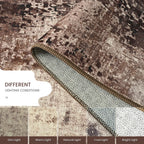 2x6 Brown Rug Runners for Hallways Kitchen Runner Rug Non Slip Washable Coffee Long Runner Rugs with Rubber Backing Soft Abstract Carpet Runner for Bedroom, Kitchen, Bathroom, Entryway
