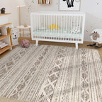 Nakagishi Boho 10x12 Area Rug Living Room Rugs Machine Washable Dark Brown
