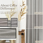 Nanspring Light Gray Linen Curtains for Living Room 84 Inches Long 2 Panels Set Rod Pocket Back Tab Simple Modern Light Filtering Boho Coastal Room Decor Grey Sheer Curtain for Bedroom 52x84