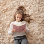 OLANLY 3x9 Machine Washable Runner Rugs for Hallway, Soft Fluffy Shaggy Bedside Rugs for Bedroom, Living Room, Indoor Floor Carpet for Kids Girls and Boys, Nursery Rooms, Home Decor Aesthetic, Beige