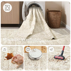 Restydon 3x5 Rug for Entryway,Washable Area Rug,Beige