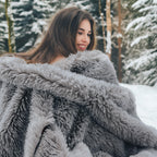 Bedsure GentleSoft Fluffy Grey Throw Blanket, Grey Decor Cozy Gifts for Women Men, Soft Sherpa Fleece Fuzzy Plush Thick Warm Faux Fur Throw Blanket for Couch Bed Sofa, Gray Gifts, 50x60