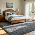 Shag Area Rugs for Bedroom Living Room,5X8 Ultra Soft Fluffy Area Rugs for Dorm,Indoor Carpet Plush Rugs for Home Decor,Dark Grey