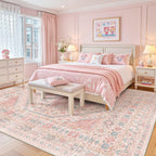 zesthome Pink Rugs for Bedroom-8x12 Area Rugs for Living Room,Girls Room