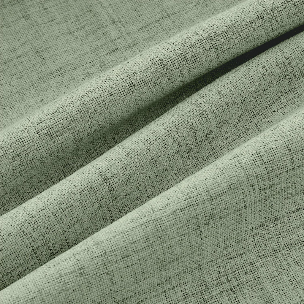 MIULEE 100% Blackout Linen Curtains 42 x 72 Inch Sage Green 2 Panels