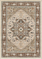 OPPODREAM Soft 10x14 Area Rugs, Washable Rugs 10x14 with Non Slip Backing, Low-Pile Faux Cashmere 10 x 14 Carpet, Brown