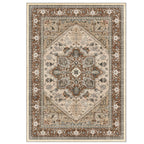 OPPODREAM Soft Area Rugs 3x5, Persian-Inspired Washable Rug, Brown