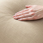 MIULEE Boho Linen Fringe Decorative Lumbar Throw Pillow Covers Beige 12x20