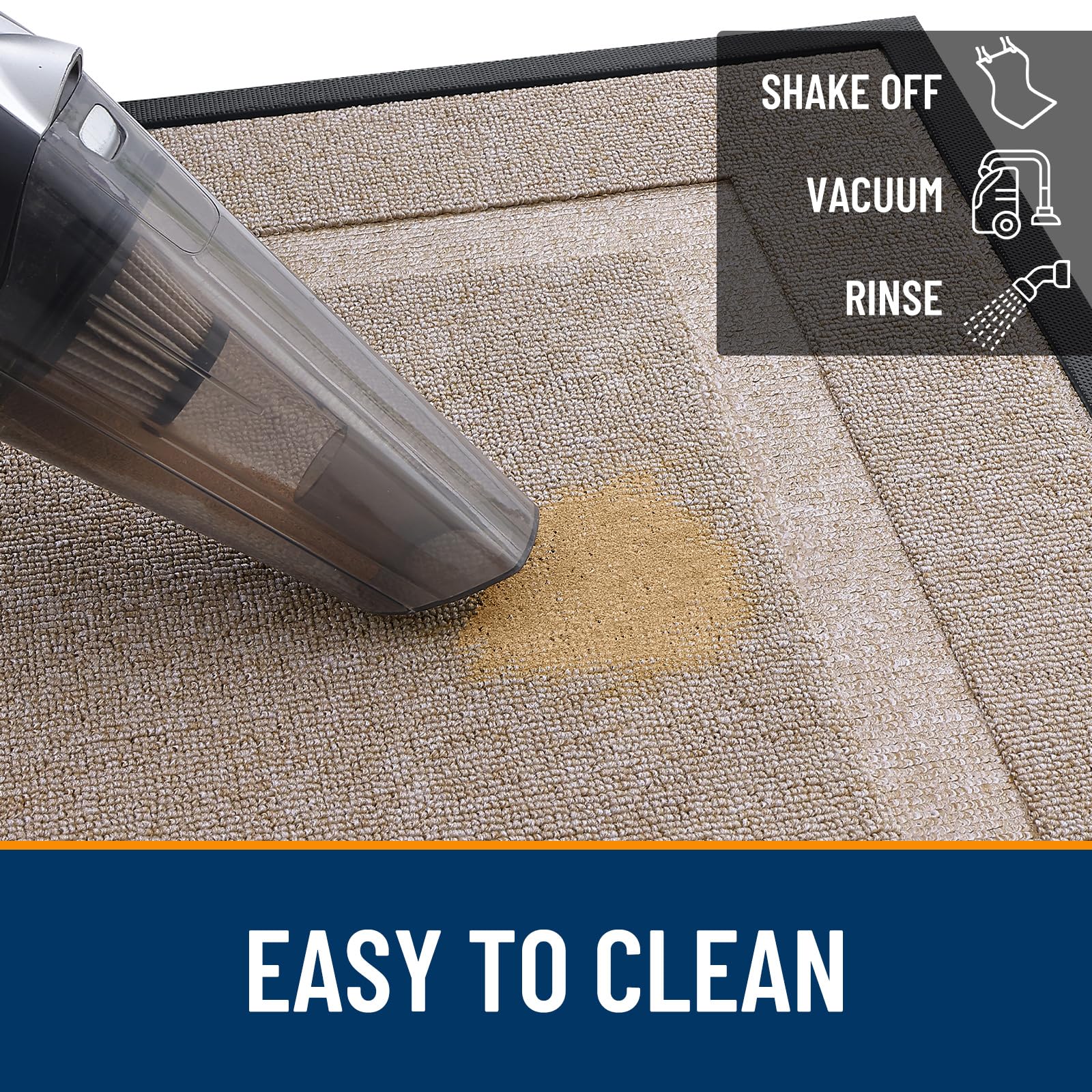 OLANLY Front Door Mat Outside 47x17, All-Season Heavy-Duty Rubber Doormat