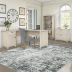 XLUEZ 5x7 Area Rugs for Living Room, Washable Modern Abstract Large Area Rug Neutral Soft Non Slip Kids Rug Stain Resistant Indoor Carpet for Bedroom Nursery Dining Room Playroom(Grey, 5'x7')