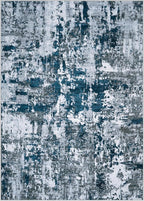 10x14 Area Rugs for Living Room Rug Washable: Abstract Large Rug Indoor Modern Carpet Non Slip for Dining Room Bedroom Nursery Home Office Navy Grey