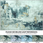 5x8 Area Rugs for Living Room Washable Bedroom Dining Room Teal Grey Gold