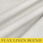 NICETOWN Linen Blackout Curtains for Kitchen, Ivory, 2 Panels, 42" Wide x 63" Long, Short Kitchen Burlap Linen 100% Blackout Drape Panels for Night Shift, Great Job for Blocking Light
