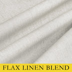 NICETOWN 100% Absolutely Blackout Linen Curtains with Thermal Insulated White Liner, Ivory, 52" W x 48" L, Set of 2, Burlap Textured Textured Linen Look Privacy Window Treatment for Kitchen
