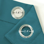 LEMOMO Sea Teal Thermal Blackout Curtains/42 x 95 Inch/Set of 2 Panels Room Darkening Curtains for Bedroom