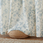 jinchan Vintage Floral Linen Curtains 84 Long for Living Room 2 Panels