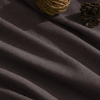 Nanspring Cocoa Coffee Linen Curtains 84 Inch Length 2 Panels Set for Living Room Back Tab Light Filtering Semi Sheer Curtain for Bedroom Farmhouse Drapes, 52x84 Inch, 2 Panels