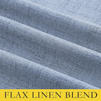 NICETOWN Stone Blue Vintage Linen 100% Blackout Curtains for Living Room, Thermal Insulated Curtains 45" Long, Noise Reducing Window Treatment Drapes for Hall Room, 52" Wide Per Panel, Set of 2