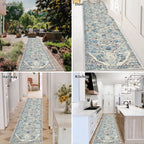 HEBE Hallway Runner Rug 2'x8', Washable Non Slip Kitchen Rug Runner