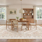 zesthome 9x12 Area Rugs for Living Room,Non-Slip Backing Washable Rugs,Vintage Large Area Rug，Stain Resistant Home Decor Rug