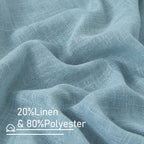 LAMIT Semi Sheer Linen Curtains 63 Inch for Living Room 52 x 63 Inch