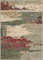Area Rugs 5x7 for Living Room Bedroom, Modern Abstract Machine Washable Rug, Large Soft Low Pile Floor Carpet with Non Slip Backing for Dining Room, Moss Green