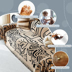 MYSKY HOME Couch Cover for Dogs, Washable Couch Covers, Sofa Covers for Sectional Sofa, Couch Cover 2 Cushion Sofa Dogs Furniture Protector, Chenille Sofa Covers for Pets, 71"x118", Abstract Coffee