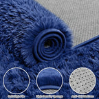 5x7 Area Rugs for Living Room Rug: Soft Fluffy Shag Blue Rugs for Bedroom, Non-Slip Large Fuzzy Plush Rug Indoor Floor Carpet for Nursery Kids Boys Girls Room, Dorms, Playroom, Modern Home Decor