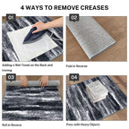 Lansny Abstract Washable 2x6 Runner Rug Non Slip Runners for Hallway