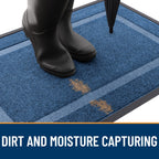 OLANLY Front Door Mat Outside 47x32, All-Season Heavy-Duty Rubber Doormat