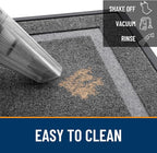 OLANLY Front Door Mat Indoor Outdoor Entrance, Waterproof All-Season, All-Weather Doormat, Sturdy Natural Rubber, Fade Resistant, Low Profile, Easy Clean Patio Porch Entryway Mat, 71x23, Dark Grey