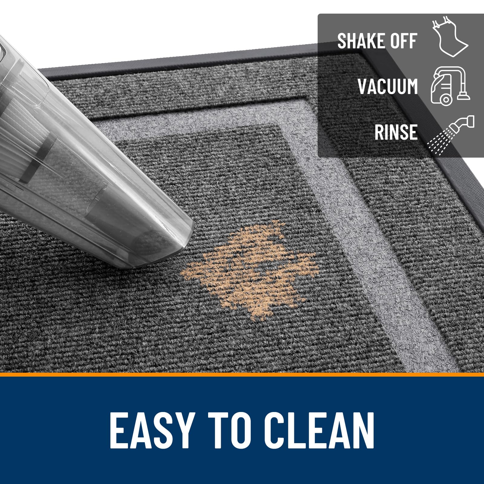 OLANLY Front Door Mat Outside 59x23, All-Season Heavy-Duty Rubber Doormat