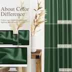Green Semi Sheer Curtains 120 Inches Long 2 Panels Set Back Tab Loop Pocket Linen Blend Boho Large Window Curtain Extra Long Light Filtering Drapes High Ceiling Curtains for Living Room 52x120