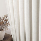 Nanspring Cream White Linen Curtains 72 Inch Length 2 Panels Set for Living Room Back Tab Pinch Pleated Window Curtain Drapes Neutral Rustic Farmhouse Decor Ivory Dining Room Curtain 72 inches Long