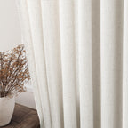 2 Panels Set Cream Linen Curtains 108 inches Long for Living Room Extra Long Back Tab Curtains Neutral Farmhouse Light Filtering Semi Sheer Linen Drapes Ceiling to Floor for Large Window Ivory 9 FT