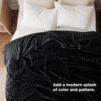 Bedsure GentleSoft Black Blanket Full Size for Bed - Cozy Soft Blankets for Women, Cute Large Fleece Throws for Girls, 84x90 Inches