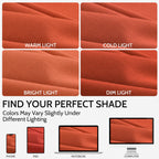 Bright Orange Curtains 63 Inches Long 2 Panel Sets for Living Room Bedroom, Light Filtering Linen Drapes for Kitchen Windows Rod Pocket or Back Tab Curtain,Semi Sheer 52x63