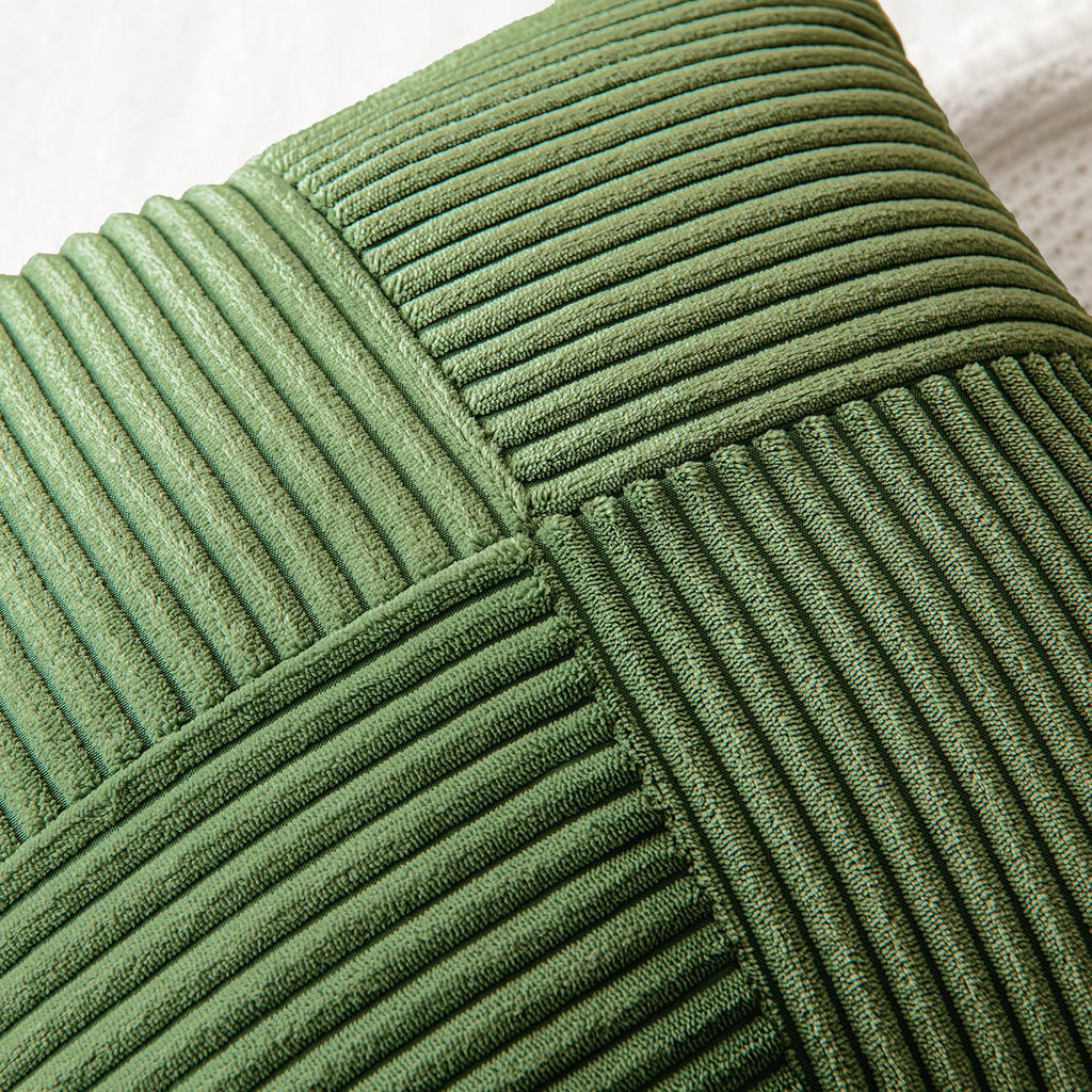 MIULEE Moss Green Decorative Euro Sham Pillow Covers 24x24 Inch 2 Pack