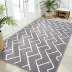 OLANLY Front Door Mat, Non-Slip Rubber Backing, Dirt Resistant and Absorbent, Washable, Easy to Clean Low-Profile Indoor Doormat for Back Door, Entryway, Inside Entrance, 71x47, Grey