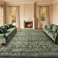 9x12 Area Rugs for Living Room, Green Washable Non-Slip Large Carpet
