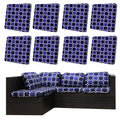 DREAHOTEXTIL 8Pcs Outdoor Cushion Covers, Elastic Patio Cushion Covers