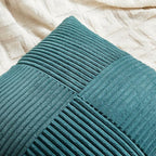 Fancy Homi 2 Packs Teal Lumbar Decorative Throw Pillow Covers 12x20 Inch for Living Room Couch Bed Sofa, Rustic Farmhouse Boho Home Decor, Soft Striped Corduroy Rectangle Accent Cushion Case 30x50 cm