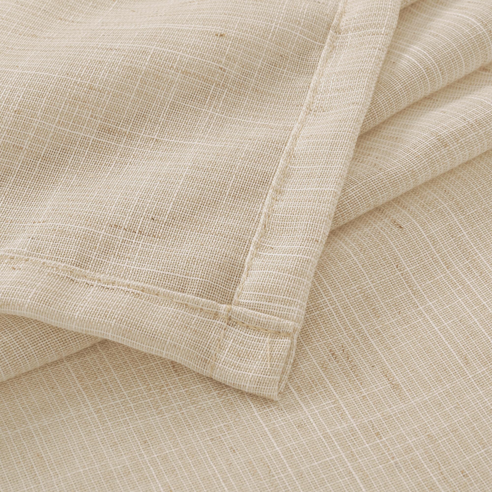 BGment Linen Curtains 84 Inch Length for Living Room Windows, Semi Sheer Natural Textured Drapes for Bedroom Dining Farmhouse Decorative Rustic Rod Pocket Lightweight, 2 Panels Set, Each 60 Inch Wide